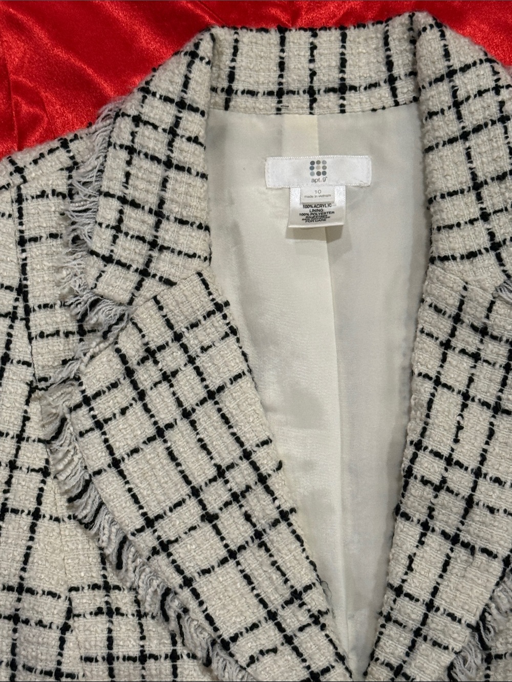 WOW POSHMARK - Authentic Apt 9 NWOT Tweed Style Black & White Blazer
